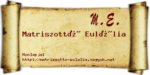 Matriszottó Eulália névjegykártya